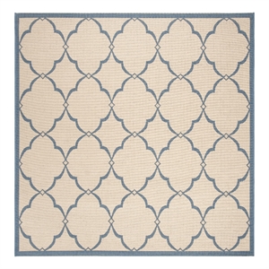 Safavieh Linden 100 6'-7&quot x 6'-7&quot Power Loomed Rug in Cream / Blue