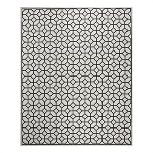 Safavieh Linden 100 9'-0&quot x 12'-0&quot Power Loomed Rug in Light Gray / Charcoal