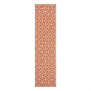 Safavieh Linden 100 2'-2&quot x 8'-0&quot Power Loomed Rug in Rust / Cream
