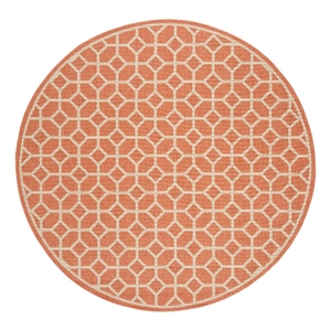 Safavieh Linden 100 6'-7&quot x 6'-7&quot Power Loomed Rug in Rust / Cream