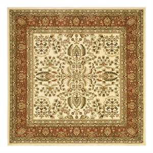 Safavieh Lyndhurst 8'-0&quot x 8'-0&quot Power Loomed Rug in Ivory / Rust