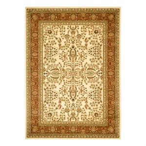 Safavieh Lyndhurst 9'-0&quot x 12'-0&quot Power Loomed Rug in Ivory / Rust