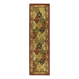 Safavieh Lyndhurst 2'-3&quot x 12'-0&quot Power Loomed Rug in Multi-Color / Red