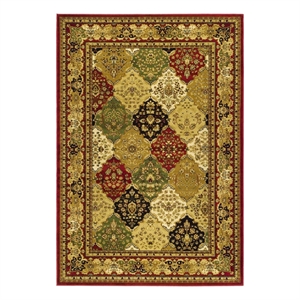 Safavieh Lyndhurst 5'-3&quot x 7'-6&quot Power Loomed Rug in Multi-Color / Red