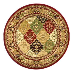Safavieh Lyndhurst 5'-3&quot x 5'-3&quot Power Loomed Rug in Multi-Color / Red