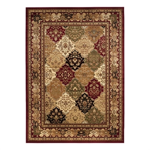 Safavieh Lyndhurst 9'-0&quot x 12'-0&quot Power Loomed Rug in Multi-Color / Red