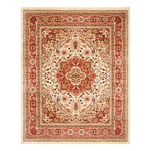 Safavieh Lyndhurst 9'-0&quot x 12'-0&quot Power Loomed Rug in Ivory / Rust