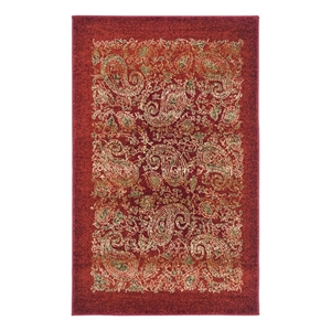 Safavieh Lyndhurst 3'-3&quot x 5'-3&quot Power Loomed Rug in Red / Multi-Color