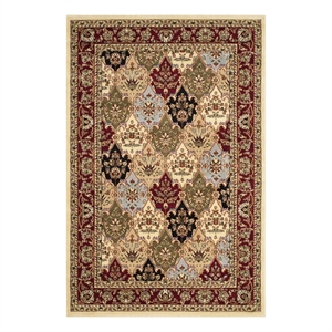 Safavieh Lyndhurst 3'-3&quot x 5'-3&quot Power Loomed Rug in Multi-Color / Red