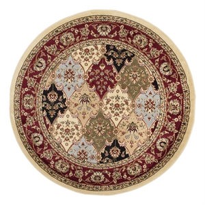 Safavieh Lyndhurst 5'-3&quot x 5'-3&quot Power Loomed Rug in Multi-Color / Red