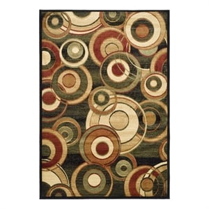Safavieh Lyndhurst 8'-0&quot x 11'-0&quot Power Loomed Rug in Black / Multi-Color