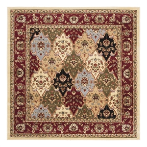 Safavieh Lyndhurst 6'-0&quot x 6'-0&quot Power Loomed Rug in Multi-Color / Red