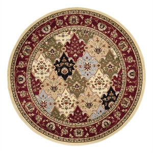 Safavieh Lyndhurst 8'-0&quot x 8'-0&quot Power Loomed Rug in Multi-Color / Red