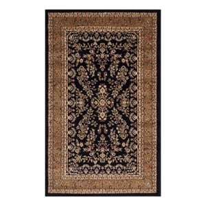 Safavieh Lyndhurst 3'-3&quot x 5'-3&quot Power Loomed Rug in Black / Tan