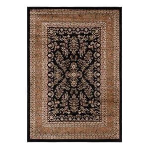 Safavieh Lyndhurst 4'-0&quot x 6'-0&quot Power Loomed Rug in Black / Tan