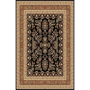 Safavieh Lyndhurst 8'-0&quot x 11'-0&quot Power Loomed Rug in Black / Tan