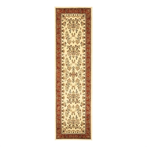 Safavieh Lyndhurst 2'-3&quot x 8'-0&quot Power Loomed Rug in Ivory / Rust