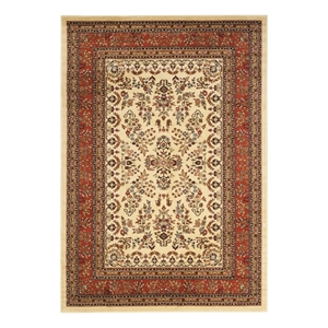 Safavieh Lyndhurst 8'-0&quot x 11'-0&quot Power Loomed Rug in Ivory / Rust