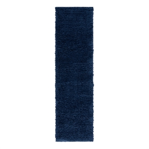 Safavieh Lindsay Shag 2'-2&quot x 8'-0&quot Polyester Power Loomed Rug in Navy