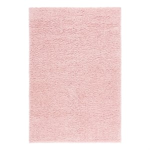 Safavieh Lindsay Shag 5'-3&quot x 7'-6&quot Polyester Power Loomed Rug in Pink
