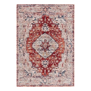 Safavieh Luna 9'-0&quot x 12'-0&quot Jute Power Loomed Rug in Beige / Rust/ Blue