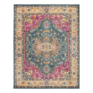 Safavieh Madison 200 8'-0&quot x 10'-0&quot Jute Power Loomed Rug in Blue / Multi-Color
