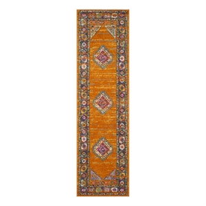 Safavieh Madison 2'-3&quot x 6'-0&quot Power Loomed Rug in Orange / Fuscia
