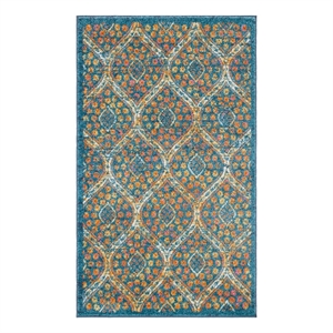 Safavieh Madison 3'-0&quot x 5'-0&quot Power Loomed Rug in Blue / Orange
