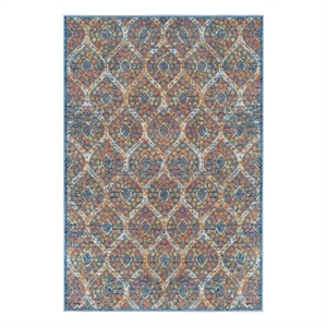 Safavieh Madison 5'-1&quot x 7'-6&quot Power Loomed Rug in Blue / Orange