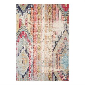 Safavieh Madison 4'-0&quot x 6'-0&quot Cotton Power Loomed Rug in Blue / Orange