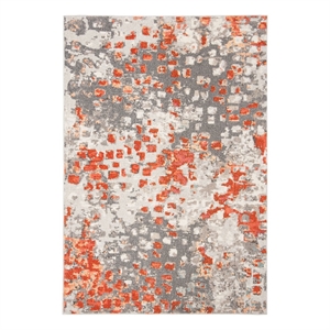 Safavieh Madison 2'-0&quot x 4'-0&quot Cotton Power Loomed Rug in Gray / Orange