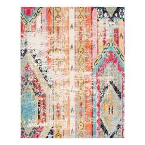 Safavieh Madison 9'-0&quot x 12'-0&quot Cotton Power Loomed Rug in Blue / Orange