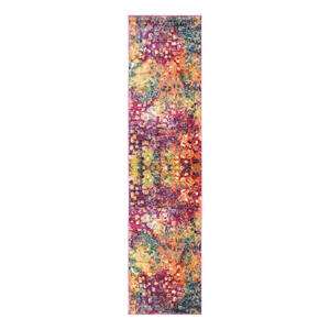 Safavieh Madison 2'-2&quot x 12'-0&quot Cotton Power Loomed Rug in Fuscia / Gold