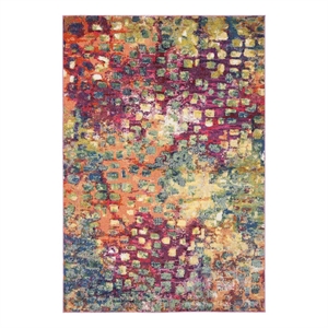 Safavieh Madison 2'-0&quot x 4'-0&quot Cotton Power Loomed Rug in Fuscia / Gold