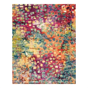 Safavieh Madison 8'-0&quot x 10'-0&quot Cotton Power Loomed Rug in Fuscia / Gold