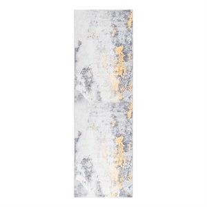Safavieh Malibu 2'-6&quot x 8'-0&quot Polyester Power Loomed Rug in Gray / Gold