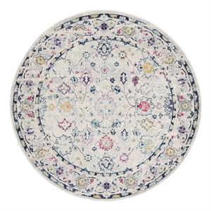 Safavieh Madison 900 6'-7&quot x 6'-7&quot Jute Power Loomed Rug in Light Gray / Fuscia