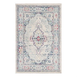 Safavieh Madison 900 4'-0&quot x 6'-0&quot Jute Power Loomed Rug in Light Gray / Fuscia