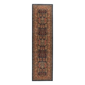 Safavieh Mahal 2'-2&quot x 20'-0&quot Power Loomed Rug in Navy / Natural