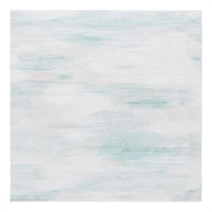 Safavieh Malibu 6'-0&quot x 6'-0&quot Polyester Power Loomed Rug in Ivory / Green