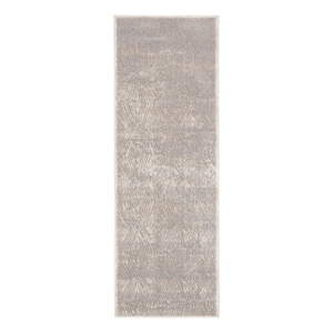 Safavieh Meadow 2'-7&quot x 8'-0&quot Polyester Power Loomed Rug in Ivory / Gray