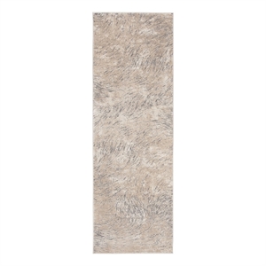Safavieh Meadow 2'-7&quot x 8'-0&quot Polyester Power Loomed Rug in Ivory / Gray