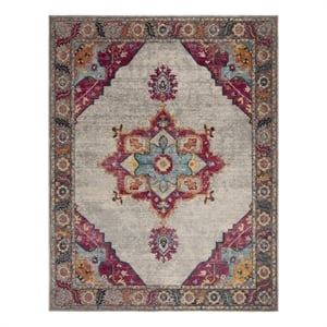Safavieh Merlot 100 9'-0&quot x 12'-0&quot Cotton Power Loomed Rug in Cream/Multi-Color
