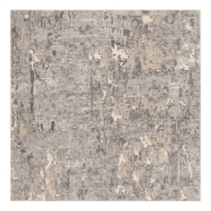 Safavieh Meadow 100 6'-7&quot x 6'-7&quot Polyester Power Loomed Rug in Gray