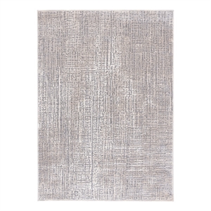 Safavieh Meadow 4'-0&quot x 6'-0&quot Polyester Power Loomed Rug in Ivory / Gray