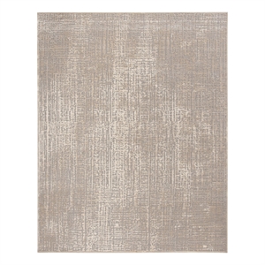 Safavieh Meadow 6'-7&quot x 9'-0&quot Polyester Power Loomed Rug in Ivory / Gray