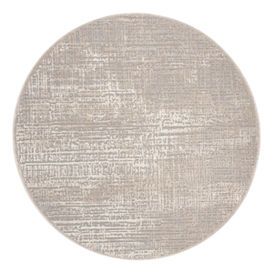 Safavieh Meadow 6'-7&quot x 6'-7&quot Polyester Power Loomed Rug in Ivory / Gray