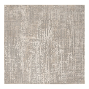 Safavieh Meadow 6'-7&quot x 6'-7&quot Polyester Power Loomed Rug in Ivory / Gray