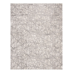 Safavieh Meadow 8'-0&quot x 10'-0&quot Polyester Power Loomed Rug in Beige / Gray