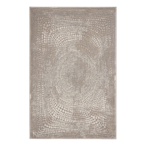 Safavieh Meadow 3'-3&quot x 5'-0&quot Polyester Power Loomed Rug in Ivory / Gray